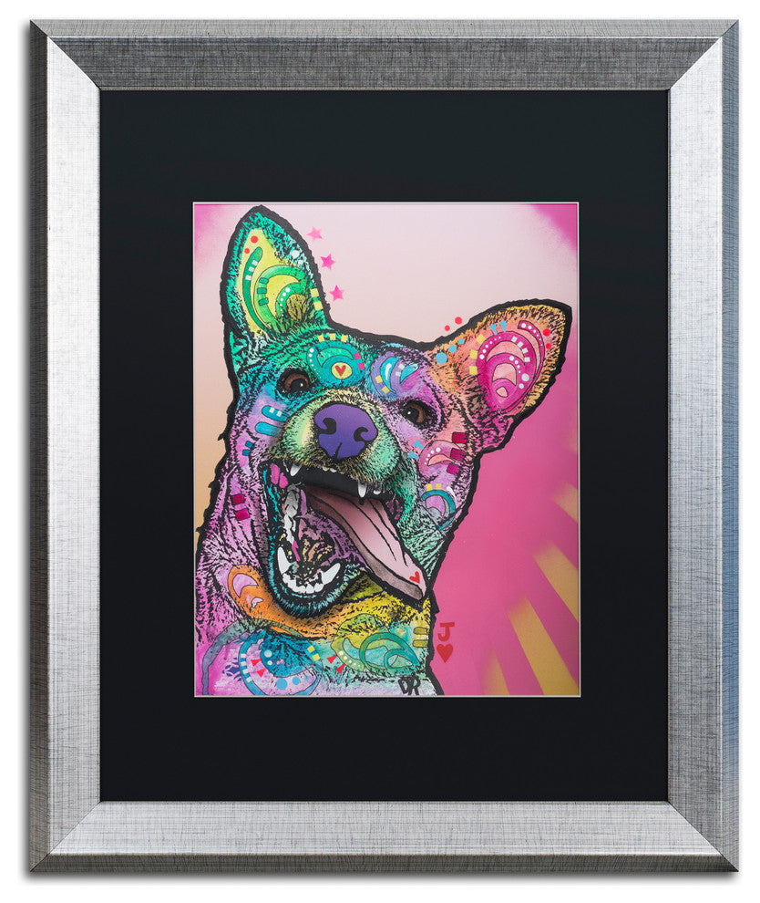 Dean Russo 'Jack' Matted Framed Art, Silver Frame, Black Mat, 16x20