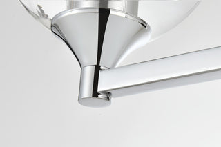 2 Light Chrome And Clear Bath Sconce