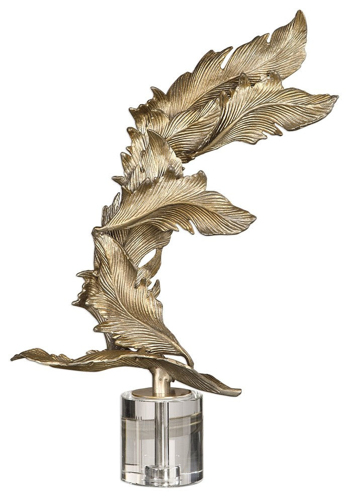 Uttermost Fall Leaves Champagne Sculpture