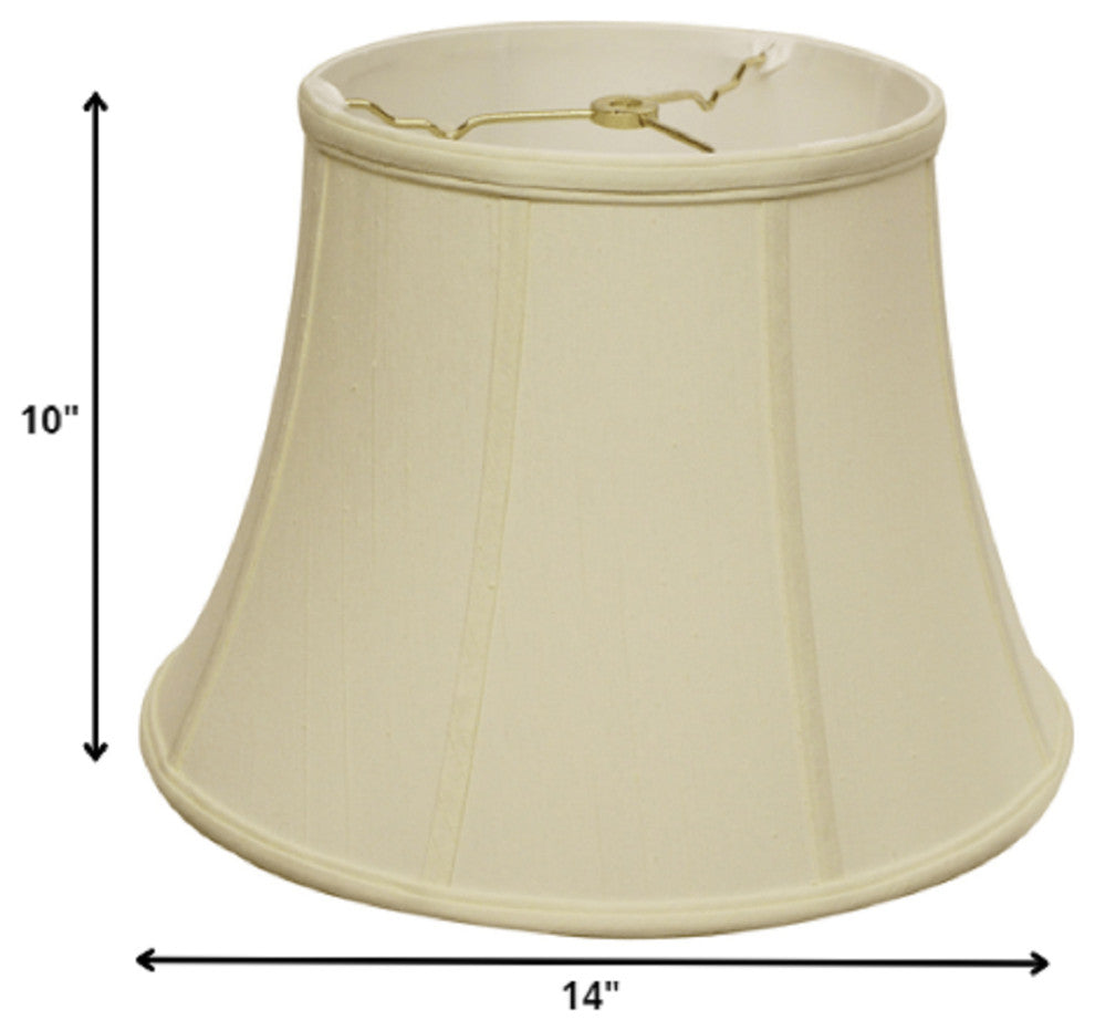 14" Ivory Altered Bell Monay Shantung Lampshade