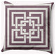 16x16" Greek New Key Nautical Decorative Indoor Pillow, Dusty Purple