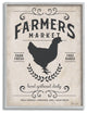 Farmers Market Rooster Animal Rustic Word Design, 11"x14"