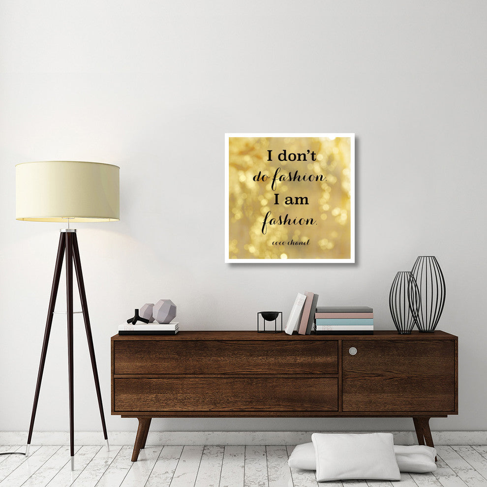 "Fashion Quotes III" Digital Paper Print by Sue Schlabach, 32"x32"