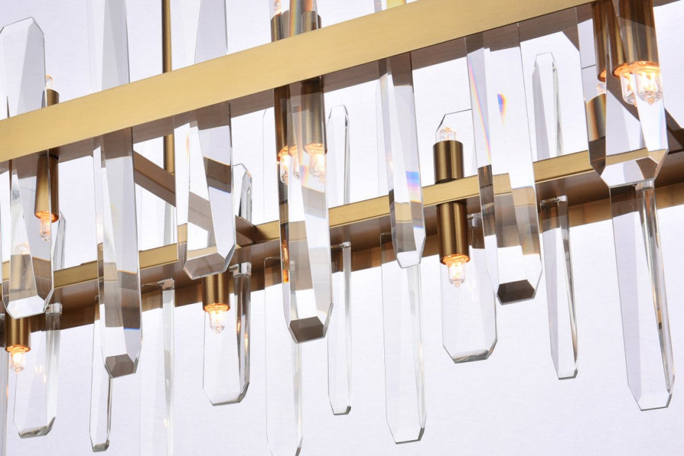 Modern Satin Gold 20-Light Chandelier