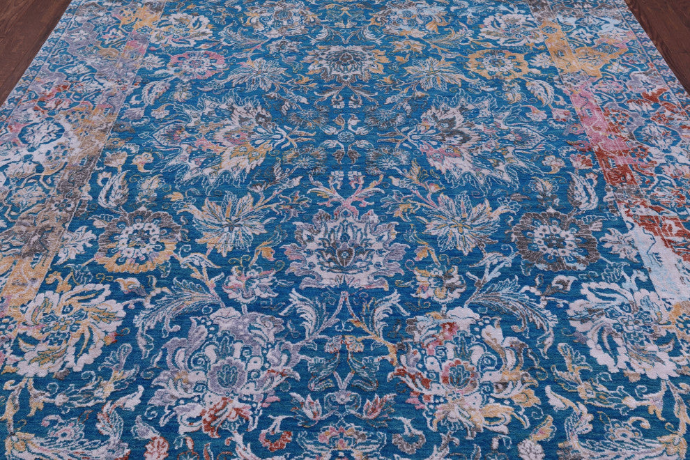 Persian Hand Knotted Wool & Silk Rug 8' 0" X 10' 1" - Q14898