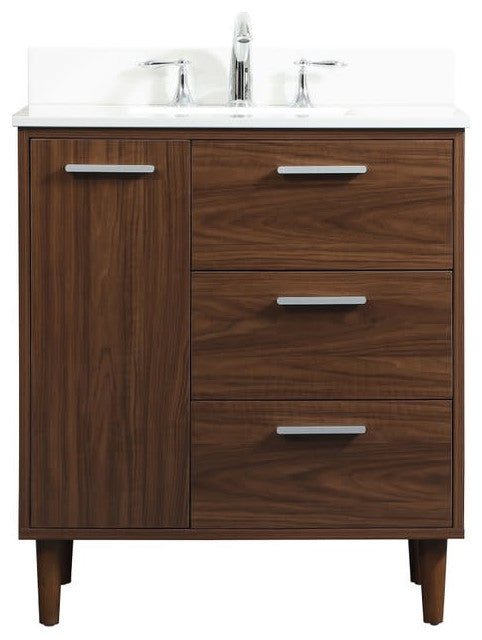 Elegant Lighting VF47030M-BS Baldwin 30" - Walnut