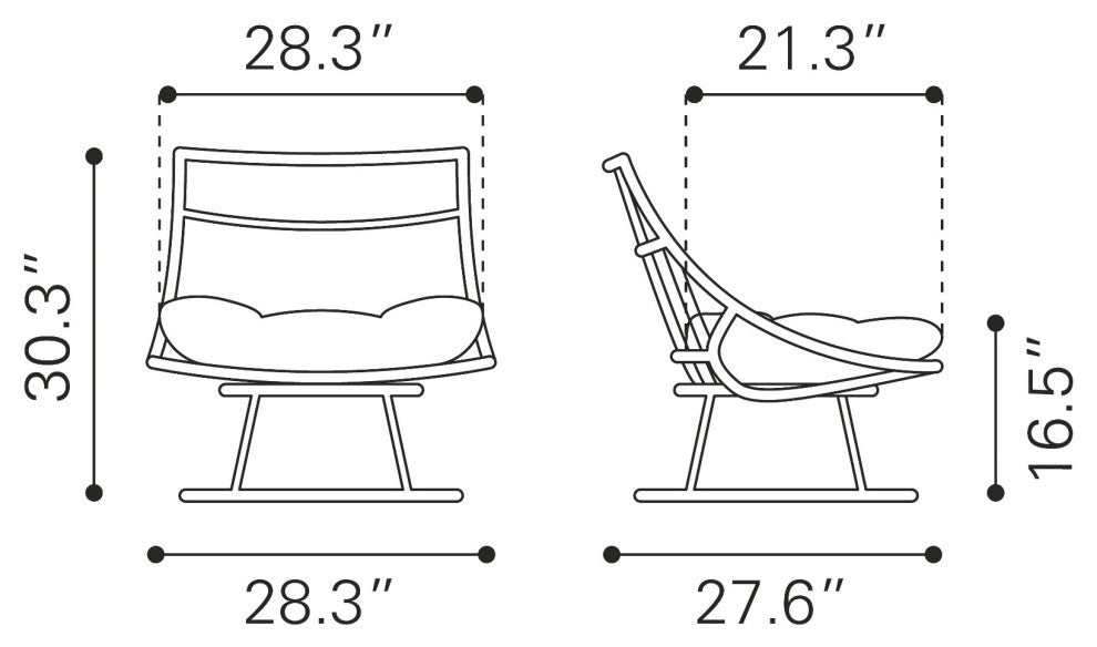 Lounge Chair, Aluminum, Metal, Beige, Natural, Outdoor Patio Balcony Garden