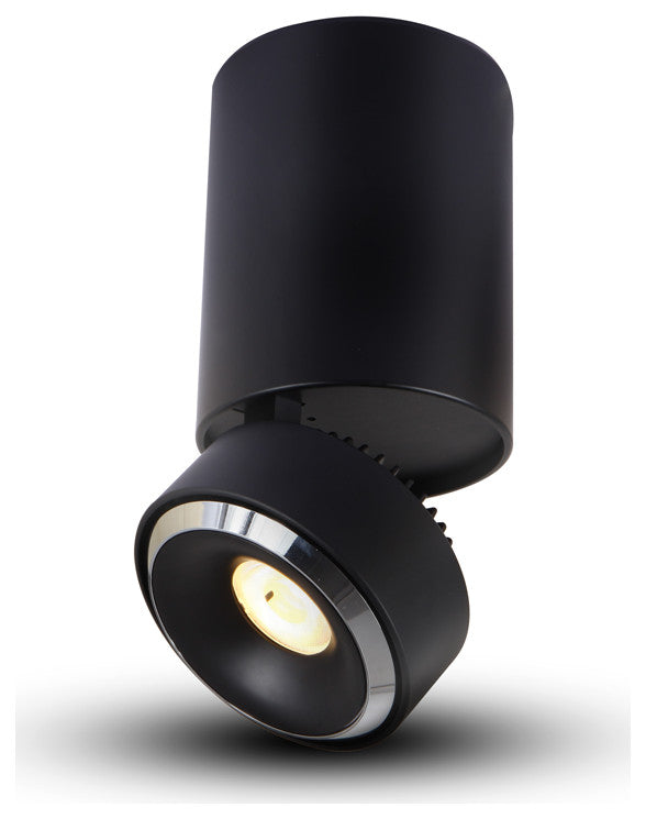 Integrated LED Surface Mounted Adjustable Downlight Commercial Grade, Black