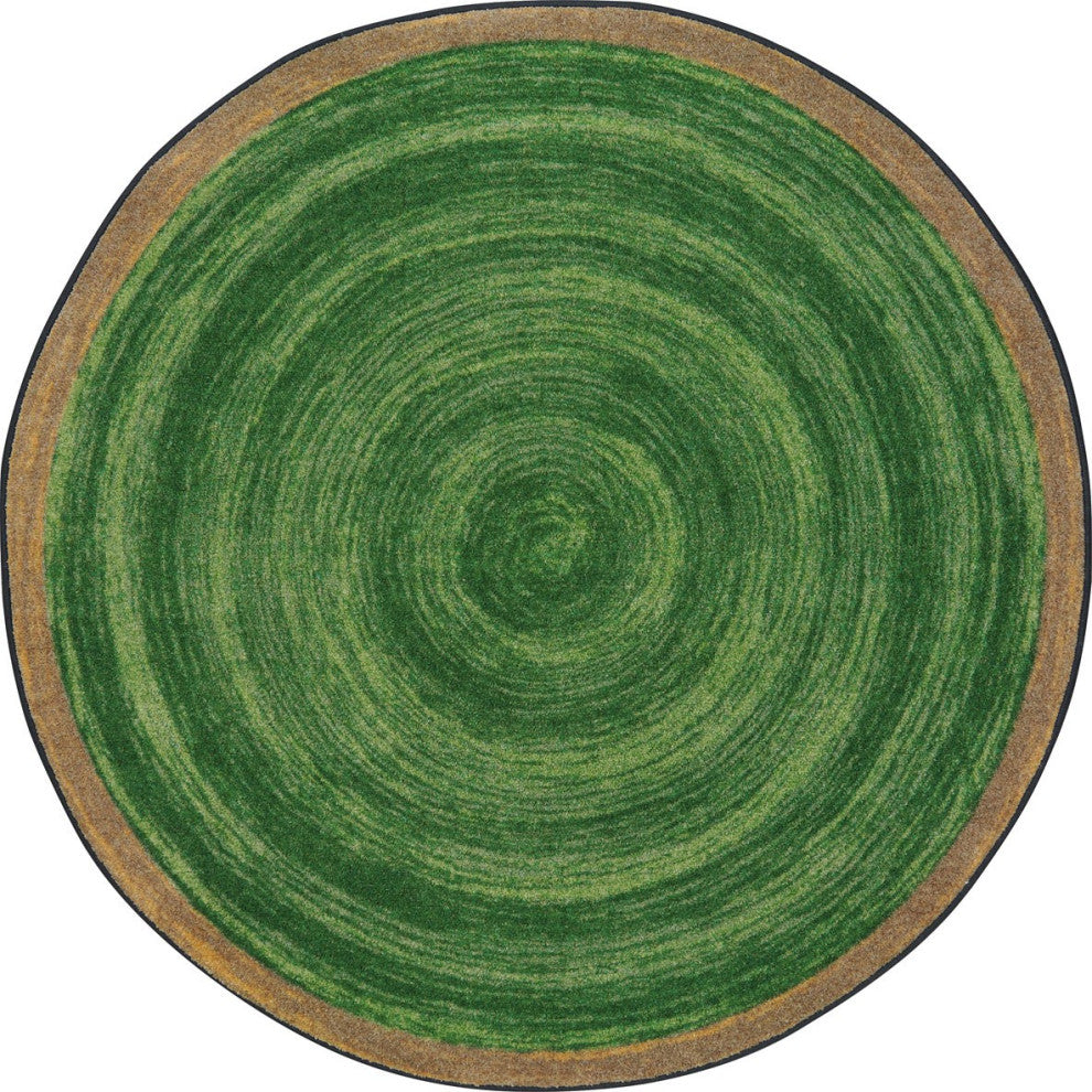 Feeling Natural 5'4" Round Area Rug, Color Pine