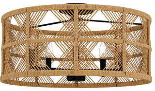 Axford Five Light Semi-Flush Mount in Matte Black