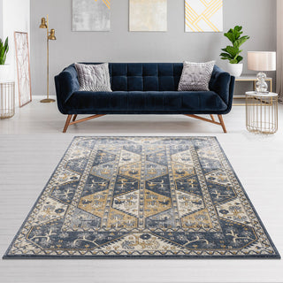 Gewnee Dakota Tiled Border Area Rug, 8x10'
