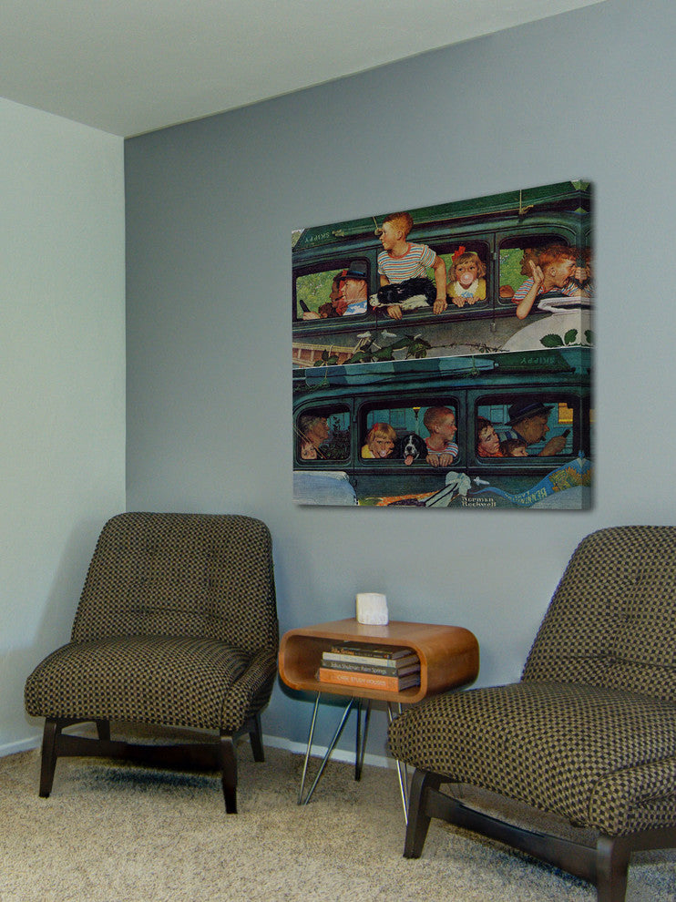 "Coming and Going" Painting Print on Canvas by Norman Rockwell