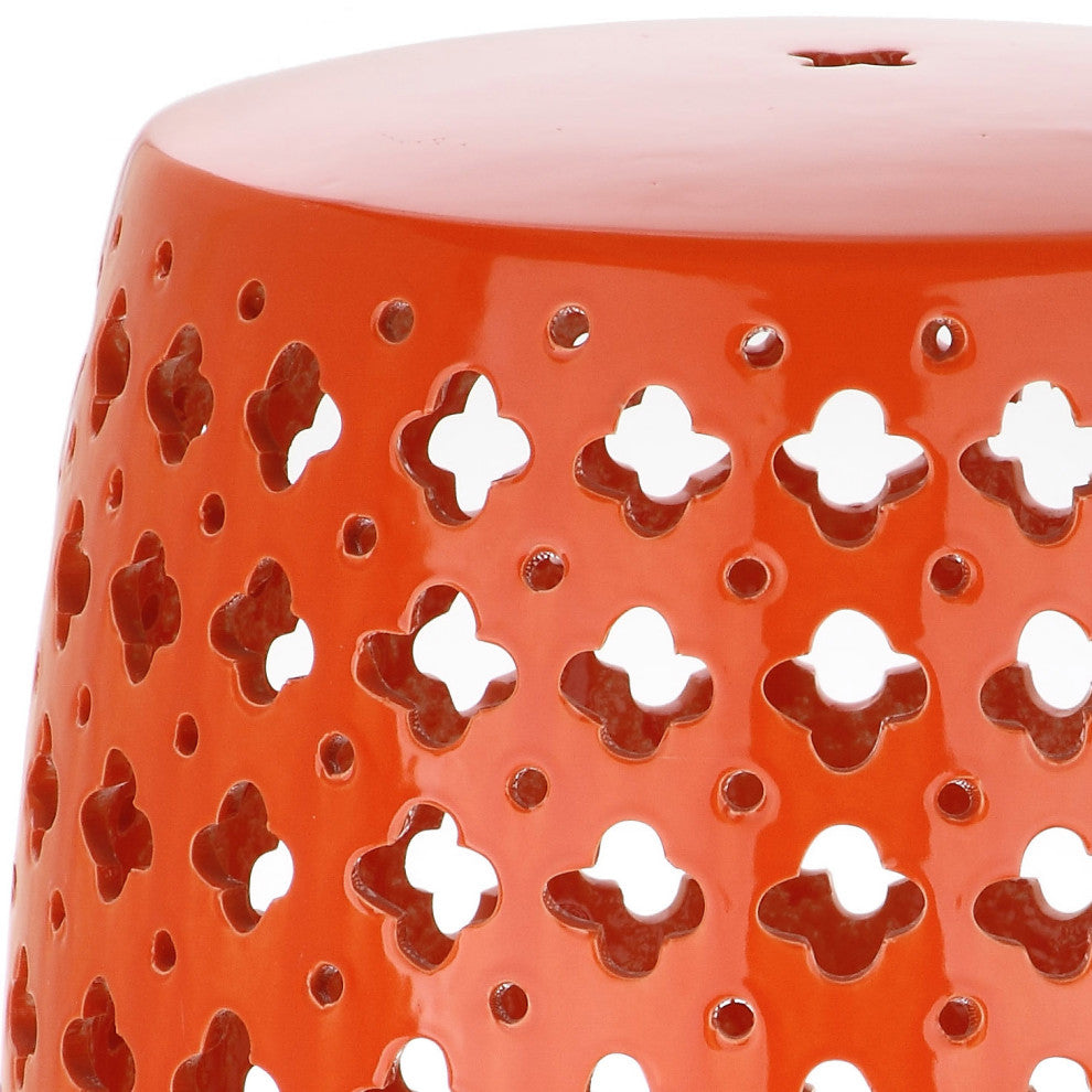 Safavieh Lacey Garden Stool, Orange