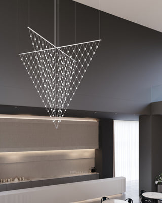 Sonneman 1885.C Constellation Galaxy Matrix 4 Light 78"W LED - Bright Satin