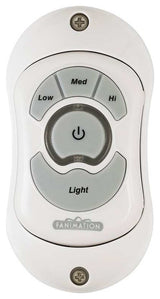 Fanimation Controls Hand Held Remote Non-Reversing - Fan Speed TR24WH