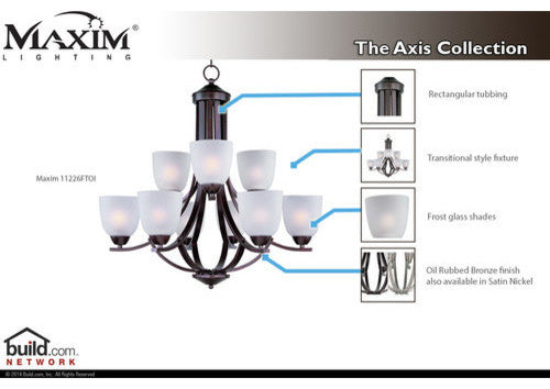 Maxim 11314 Axis 28"W Bath Light - Oil Rubbed Bronze / Frosted Glass