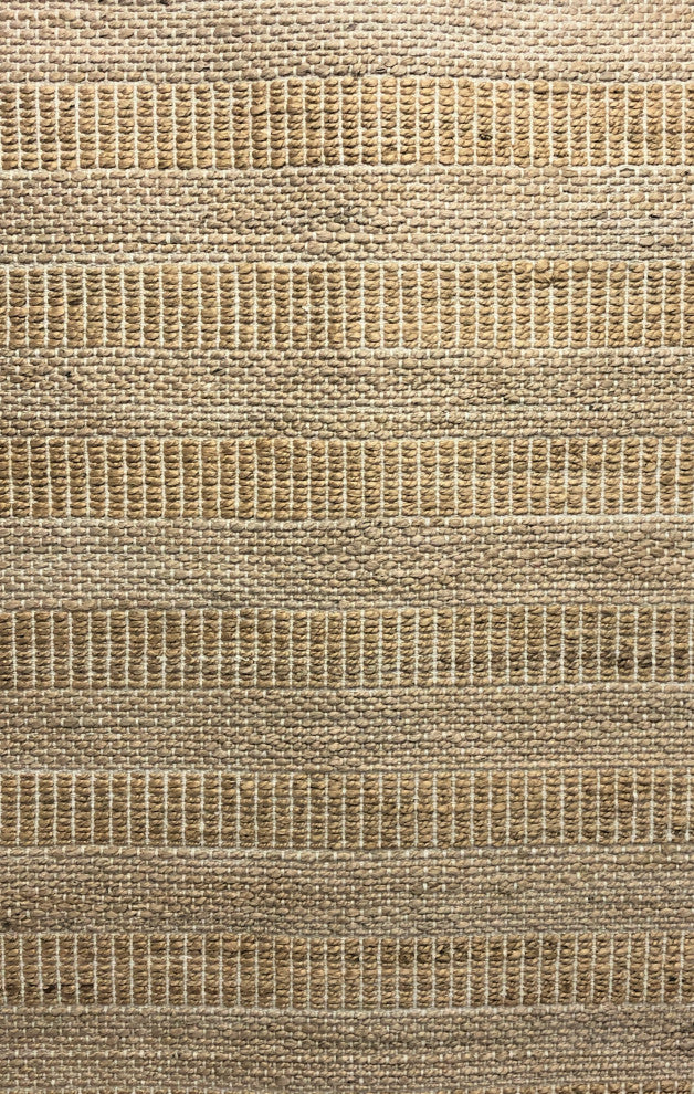 5" x 7" Tan Geometric Striped Area Rug
