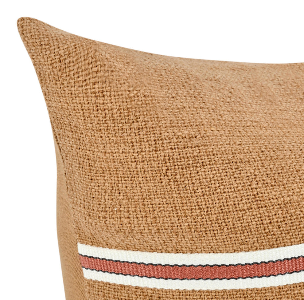 Pryce 22" Cotton Linen Blend Throw Pillow by Kosas Home