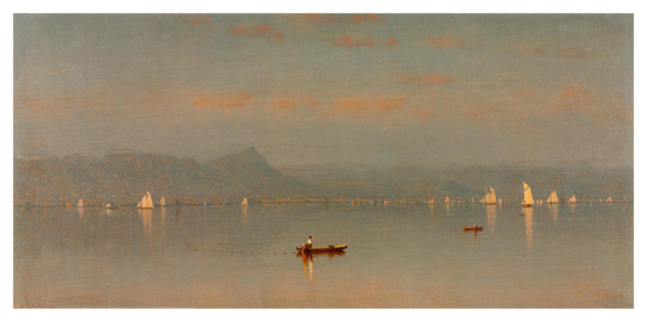 "Haverstraw Bay, 1868" Digital Paper Print by Sanford Robinson Gifford, 32"x16"