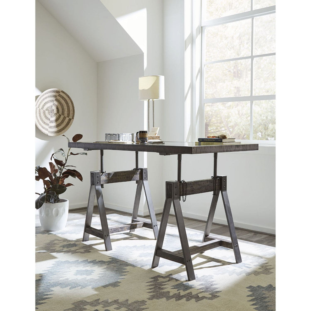 Modus Medici Adjustable Desk in Charcoal Brown