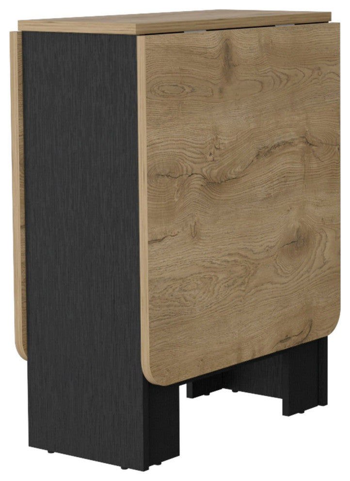 Kailua Folding Dining Table, Black/Macadamia