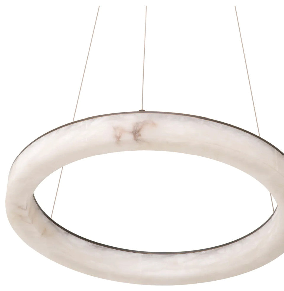 Round Alabaster Chandelier, Eichholtz Gallen, Small