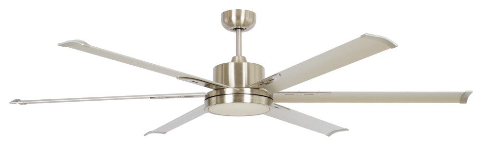 65 in Brushed Nickel Modern LED Ceiling fan with 6 Blades