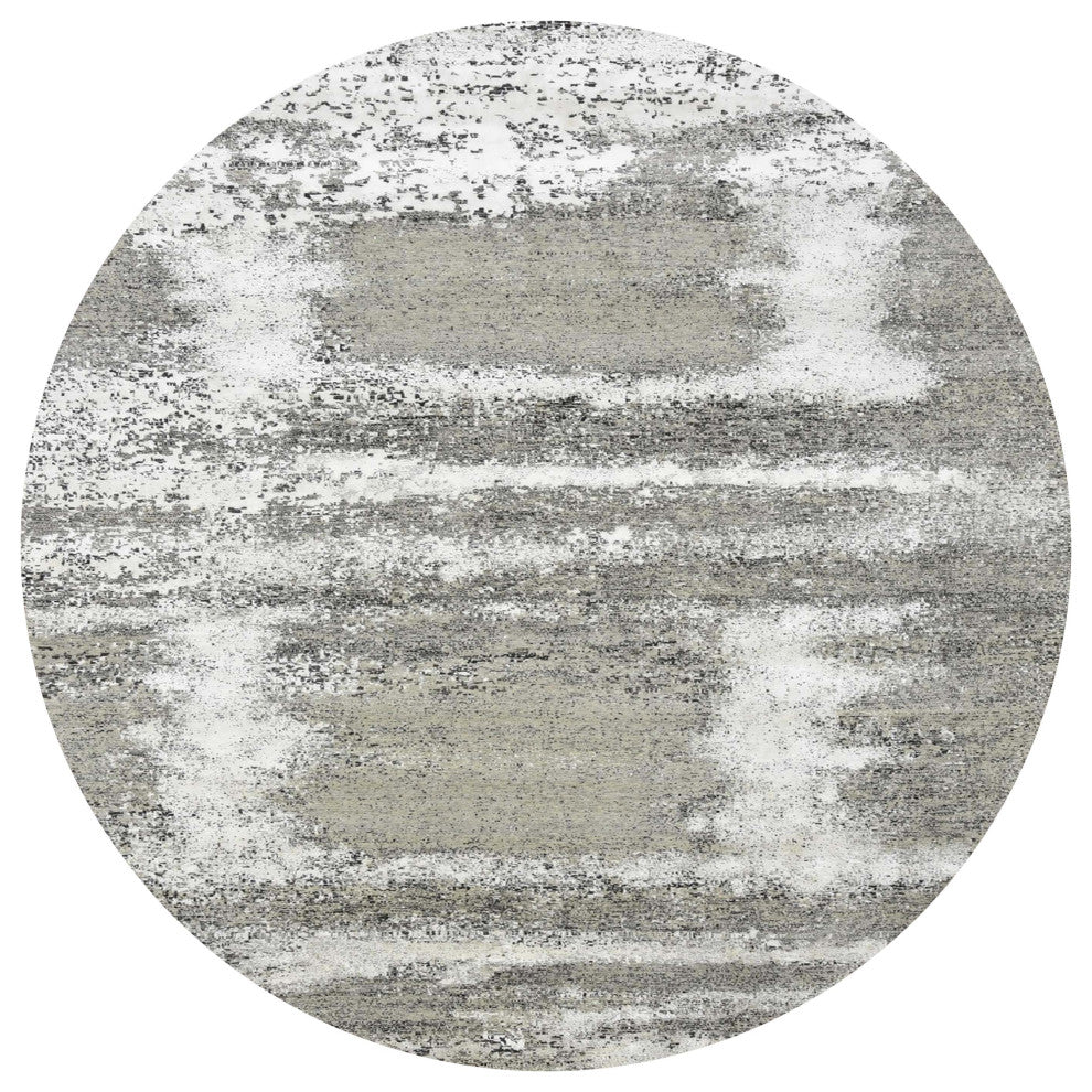 Ahgly Company Indoor Round Mid-Century Modern Area Rugs, 4' Round
