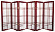 4' Tall Eudes Shoji Screen, Rosewood, 6 Panels