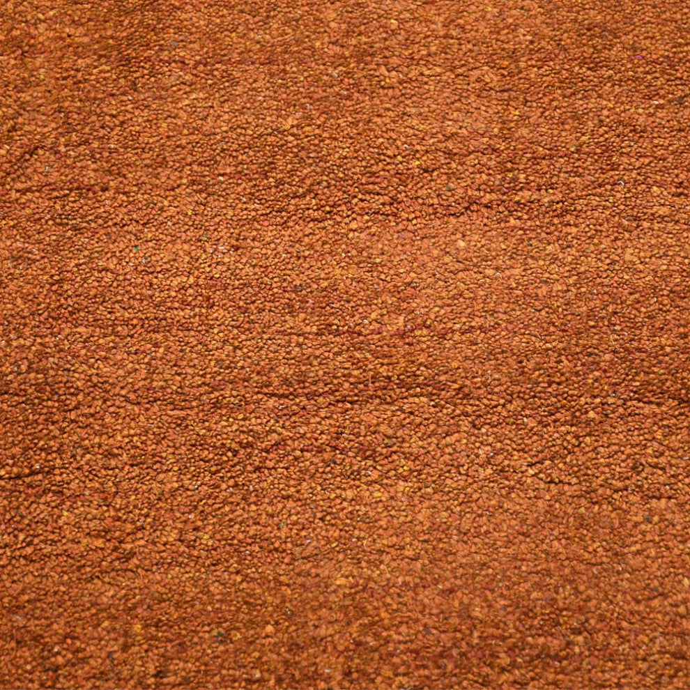 HAND KNOTTED LOOM SILK ECO-FRIENDLY AREA RUGS -8'x8',Square,Orange,Contemporary