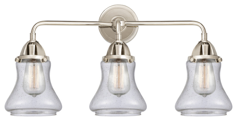 288-3W-PN-G194 Bellmont 3 Light 24" Bath Vanity Light, Polished Nickel