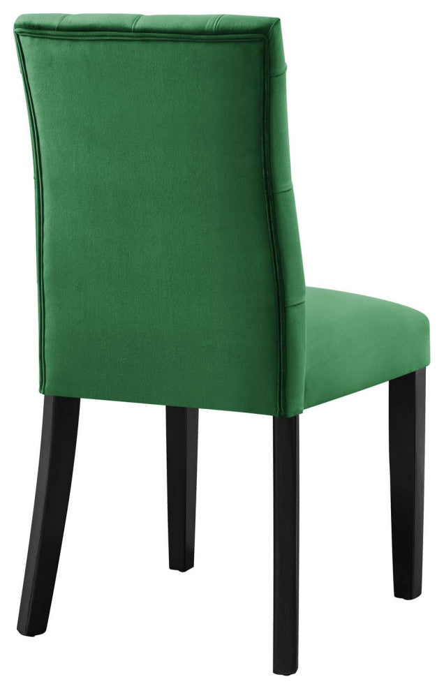 Duchess Performance Velvet Dining Chairs, Set of 2, Emerald