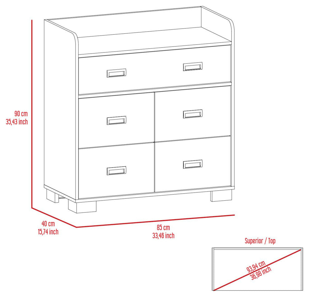 Neptune Dresser, Dark Brown