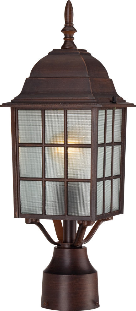 Adams 1-Light 17 Outdoor Post in Rustic Bronze