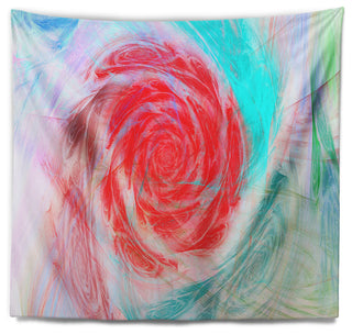 Mysterious Abstract Rose Floral Wall Tapestry, 60"x50"