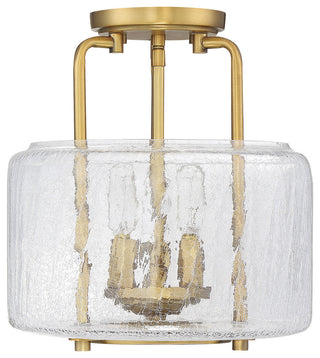 Avalon 3-Light Warm Brass Semi Flush Mount
