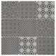 Classico 4" Square Black Porcelain Floor and Wall Tile