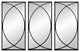 Benzara BM286307 32" 3 Piece Wall Mirror, Circles, Stylish Black Metal Frame