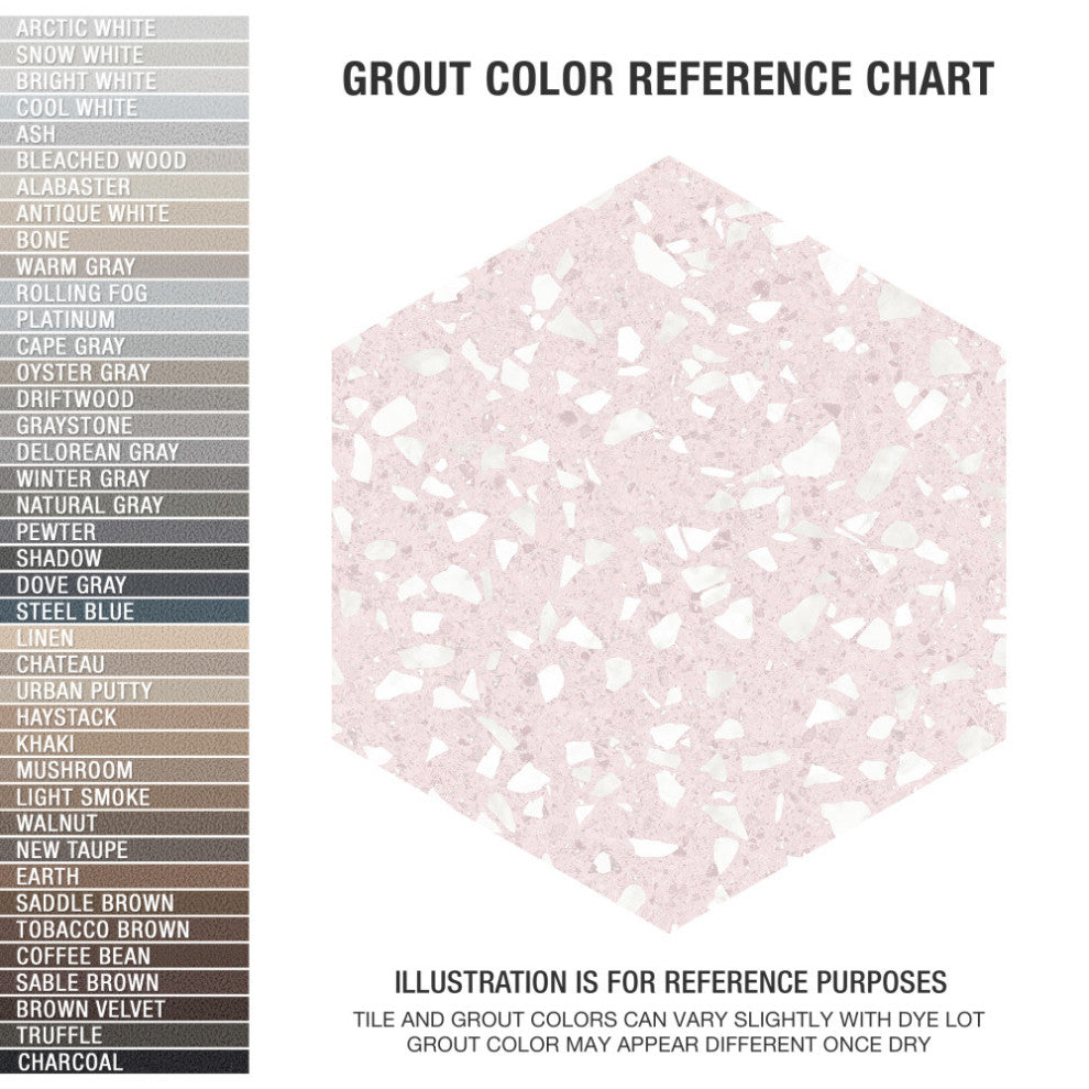 Venice Hex Sky Porcelain Floor and Wall Tile, Pink