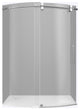 ZenArch 56-60"x75" Frameless Bowfront Sliding Shower Door, Chrome, Right Open
