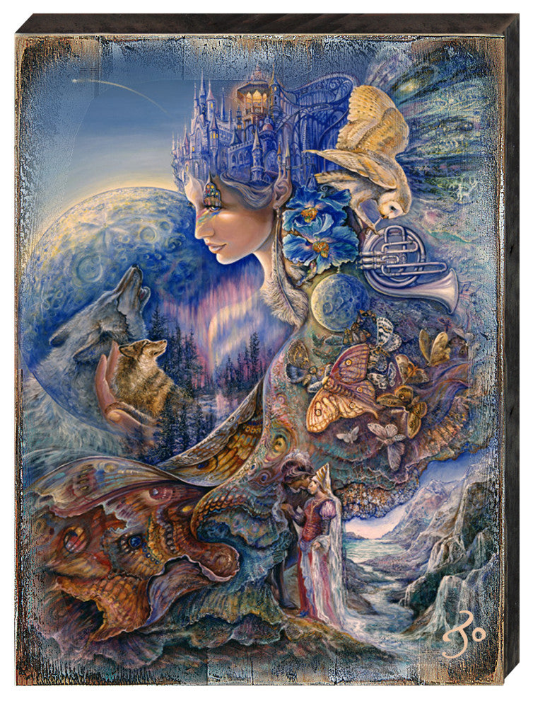 Once in a Blue Moon Wall and Table Top Wooden Decor, 24x18