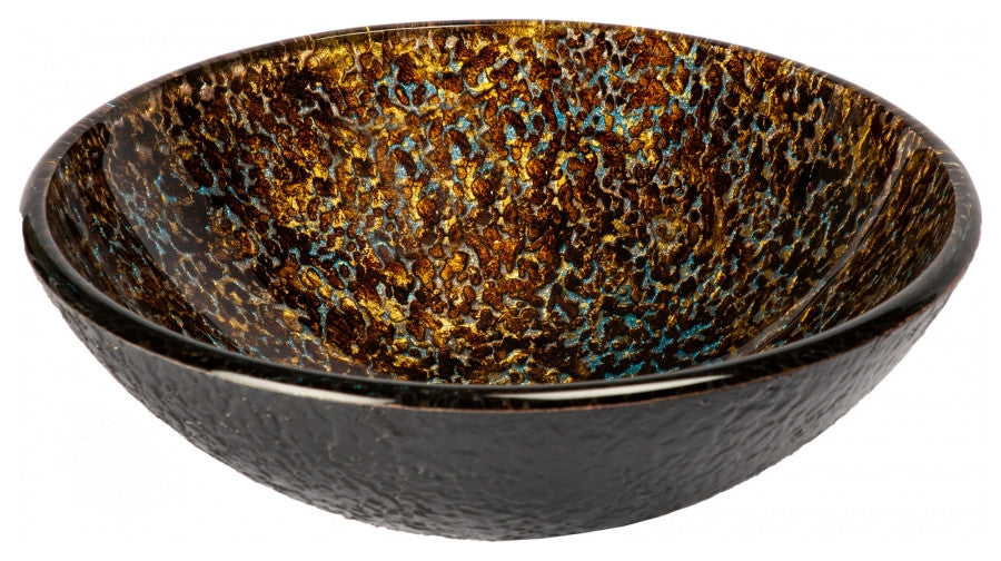 Eden Bath EB_GS61 Electric Leopard Textured Glass Vessel Sink