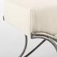 Ayla 55Lx17.6Wx18H Cream Fabric Seat With Antique Nickel Frame Bench
