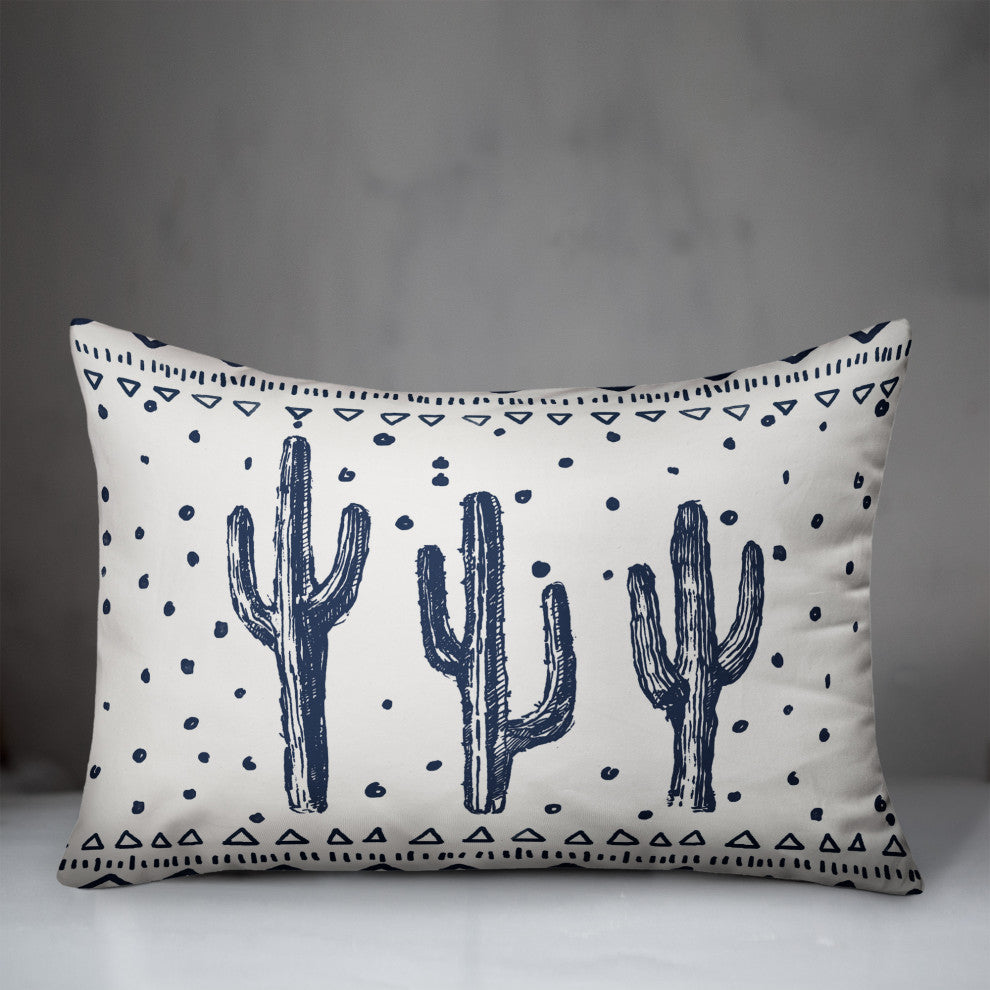 Dotted Watercolor Cactus 14x20 Spun Poly Pillow