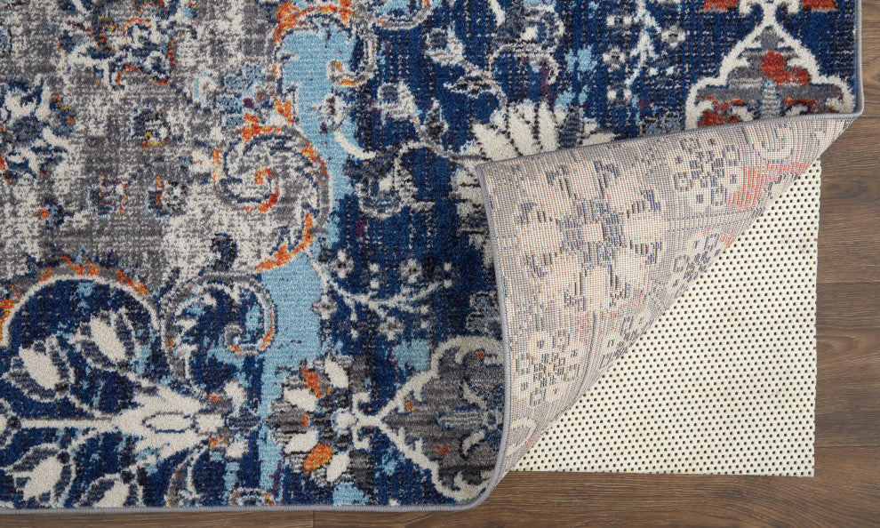 Weave & Wander Bellini  Rug, Gray/Blue, 9ft-2in x 12ft-4in Rug