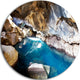 Cave With Geothermal Hot Water, Modern Beach Round Wall Art, 36"