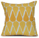 Watermelon Seeds, Geometric Print Outdoor Pillow, Yellow, 20"x20"