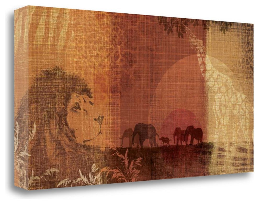 "Safari Sunset II" By Tandi Venter, Giclee Print on Gallery Wrap Canvas
