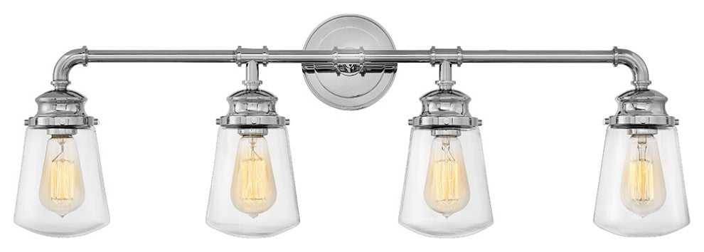 Hinkley Fritz Four Light Vanity, Chrome