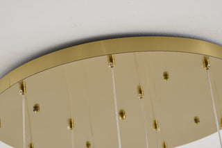 12-Light Bronze Single Pendant With A Cream Ceramic Flower